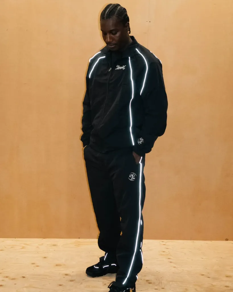 8-BALL BLACK 3M REFLECTIVE SHELLSUIT (S)