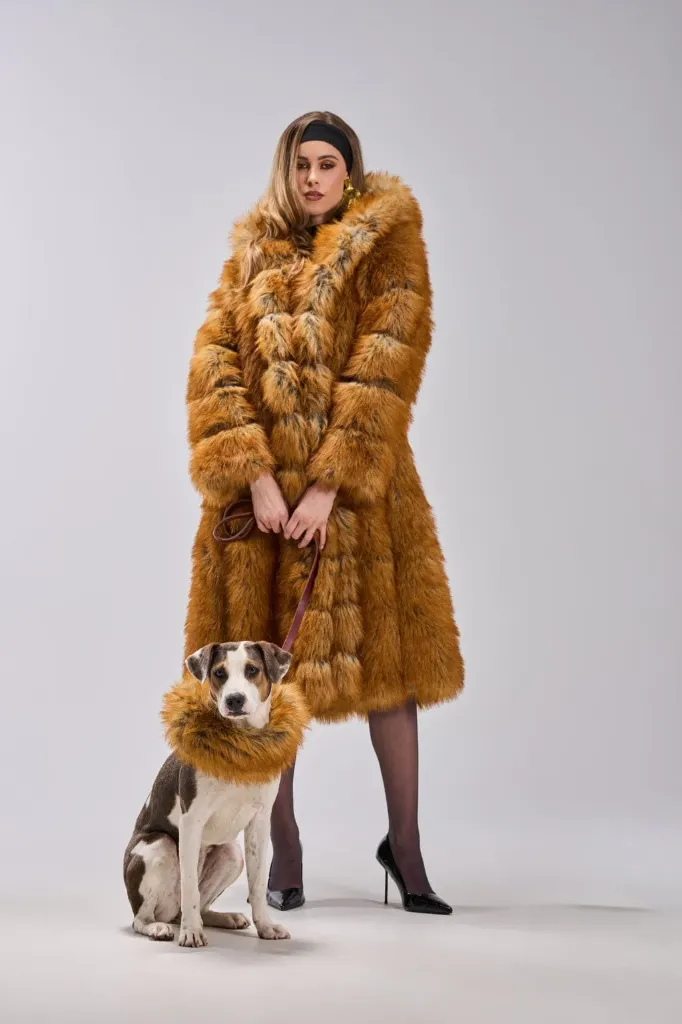 OLD MONEY FAUX FUR COAT (S)