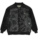 SPIDERWEB CRYSTAL VARSITY JACKET