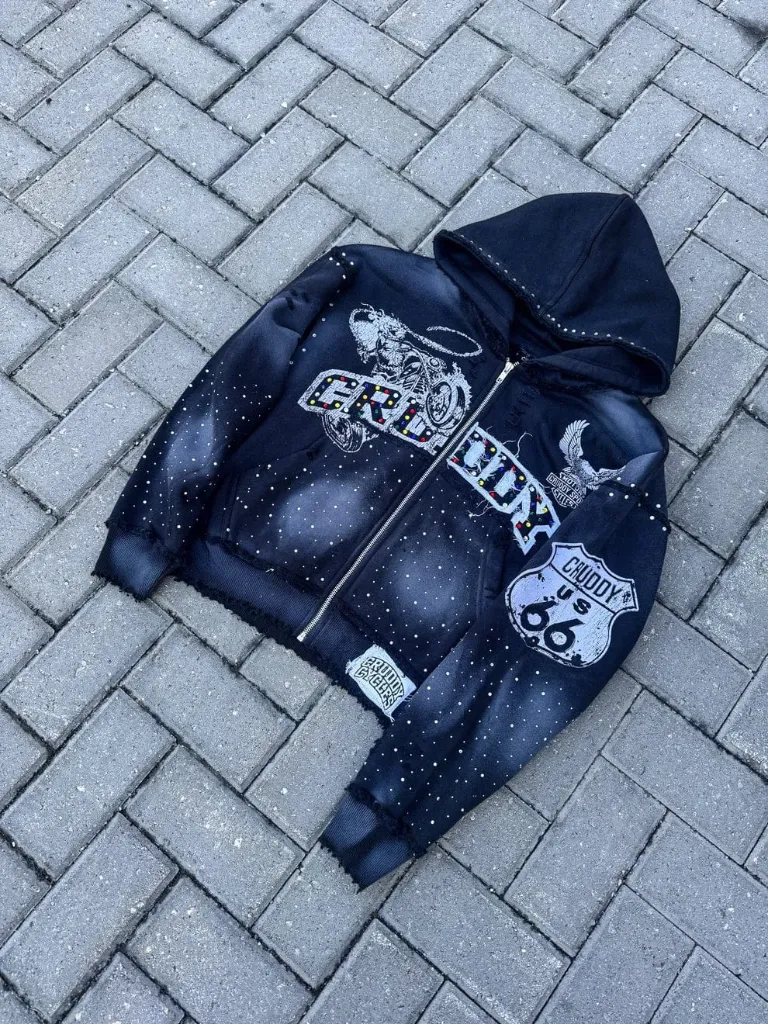 Prestige Collection Prestige Flames Hoodie Blac