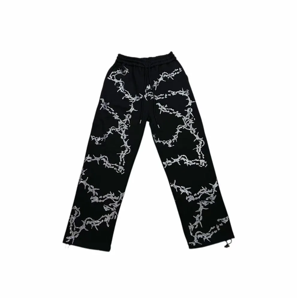 Rhinestone Thorn Sweatpants
