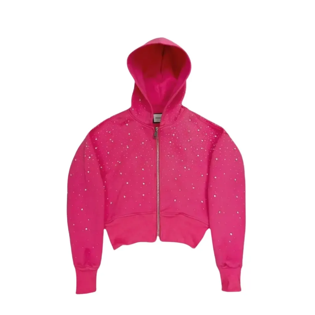 VYBES Women's Cropped Galaxy Zip-up (S, BLACK)