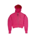 VYBES Women's Cropped Galaxy Zip-up